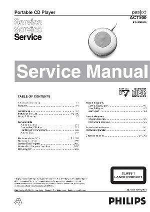 Сервисная инструкция Philips ACT-500 ― Manual-Shop.ru