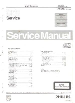 Сервисная инструкция Philips AS-540, AS-545 ― Manual-Shop.ru