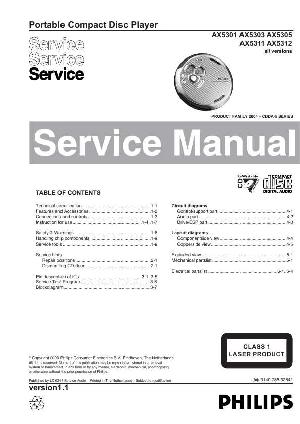 Сервисная инструкция Philips AX-5301, AX-5303, AX-5305, AX-5311, AX-5312 ― Manual-Shop.ru