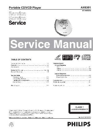 Сервисная инструкция Philips AX-6301 ― Manual-Shop.ru