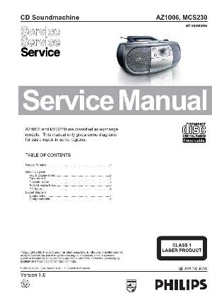 Сервисная инструкция Philips AZ-1006 ― Manual-Shop.ru