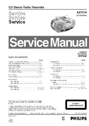 Сервисная инструкция Philips AZ-1018 ― Manual-Shop.ru