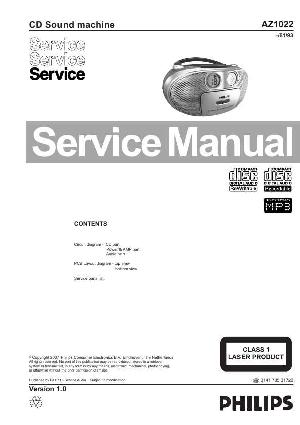 Сервисная инструкция Philips AZ-1022 ― Manual-Shop.ru