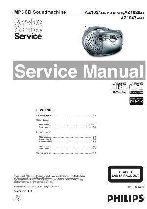 Сервисная инструкция Philips AZ-1027, AZ-1028, AZ-1047 ― Manual-Shop.ru