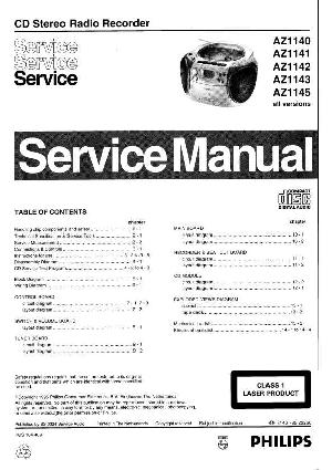 Сервисная инструкция Philips AZ-1140, AZ-1141, AZ-1142, AZ-1143, AZ-1145 ― Manual-Shop.ru