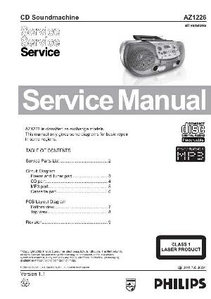 Сервисная инструкция Philips AZ-1226 ― Manual-Shop.ru