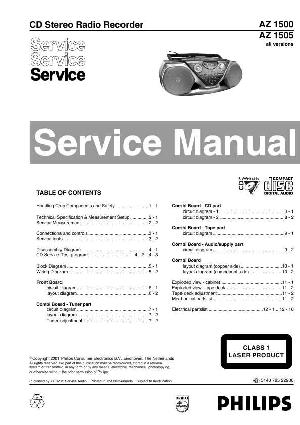 Сервисная инструкция Philips AZ-1500, AZ-1505 ― Manual-Shop.ru