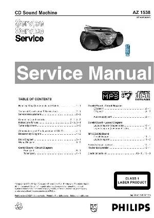 Сервисная инструкция Philips AZ-1538 ― Manual-Shop.ru