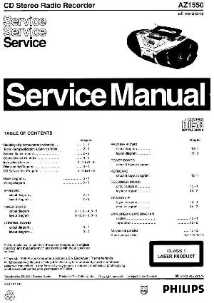 Сервисная инструкция Philips AZ-1550 ― Manual-Shop.ru