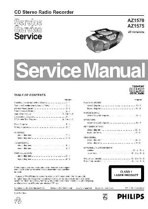 Сервисная инструкция Philips AZ-1570, AZ-1575 ― Manual-Shop.ru