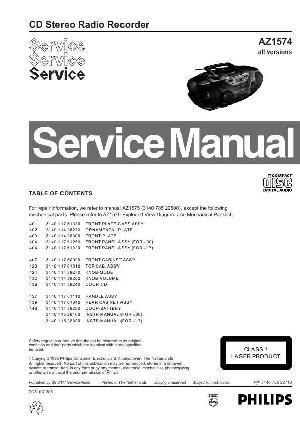 Service manual Philips AZ-1574 ― Manual-Shop.ru