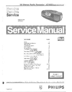 Сервисная инструкция Philips AZ-1602 ― Manual-Shop.ru