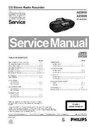 Service manual Philips AZ-2030, AZ-2035 ― Manual-Shop.ru