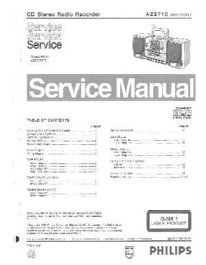 Сервисная инструкция Philips AZ-2710 ― Manual-Shop.ru