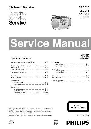 Сервисная инструкция Philips AZ-3010, AZ-3011, AZ-3012 ― Manual-Shop.ru