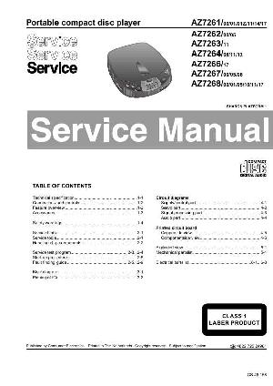 Сервисная инструкция Philips AZ-7261, AZ-7262, AZ-7263, AZ-7264, AZ-7266, AZ-7267, AZ-7268 ― Manual-Shop.ru