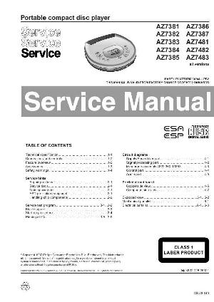 Service manual Philips AZ-7384, AZ-7385, AZ-7386, AZ-7387 ― Manual-Shop.ru