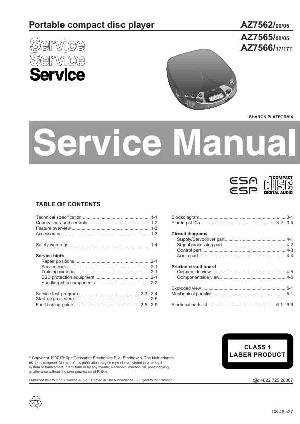 Сервисная инструкция Philips AZ-7562, AZ-7565, AZ-7566 ― Manual-Shop.ru