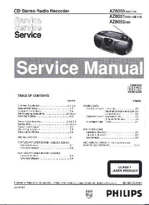 Сервисная инструкция Philips AZ-8050, AZ-8051, AZ-8052 ― Manual-Shop.ru