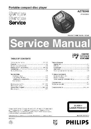 Сервисная инструкция Philips AZT-9240 ― Manual-Shop.ru