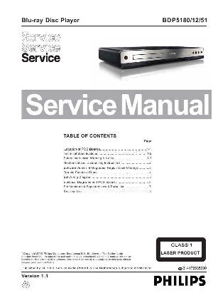Сервисная инструкция Philips BDP-5180 ― Manual-Shop.ru