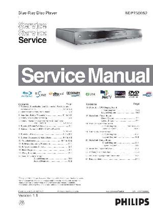 Сервисная инструкция Philips BDP-7500S2 ― Manual-Shop.ru