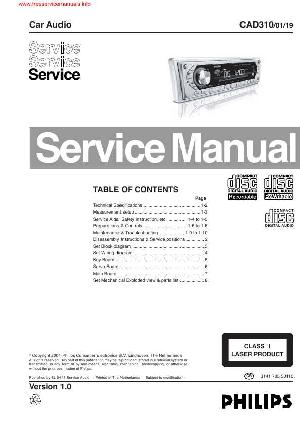 Сервисная инструкция Philips CAD-310 ― Manual-Shop.ru
