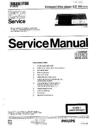 Сервисная инструкция Philips CD-101 ― Manual-Shop.ru