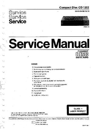 Сервисная инструкция Philips CD-1202 ― Manual-Shop.ru