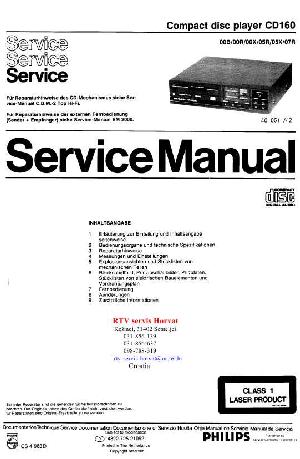 Сервисная инструкция Philips CD-160 ― Manual-Shop.ru
