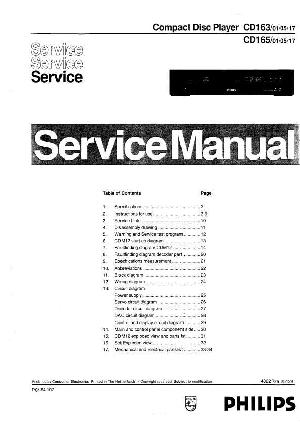 Сервисная инструкция Philips CD-165 ― Manual-Shop.ru