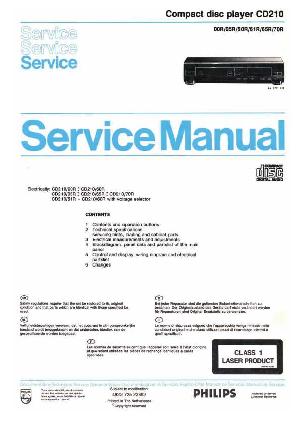 Сервисная инструкция Philips CD-210 ― Manual-Shop.ru