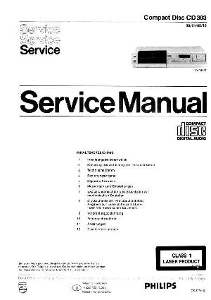 Сервисная инструкция Philips CD-303 ― Manual-Shop.ru