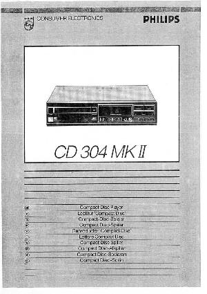 Сервисная инструкция Philips CD-304MK2 ― Manual-Shop.ru