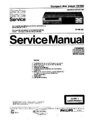 Сервисная инструкция Philips CD-350 ― Manual-Shop.ru