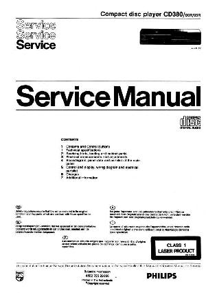 Сервисная инструкция Philips CD-380 ― Manual-Shop.ru