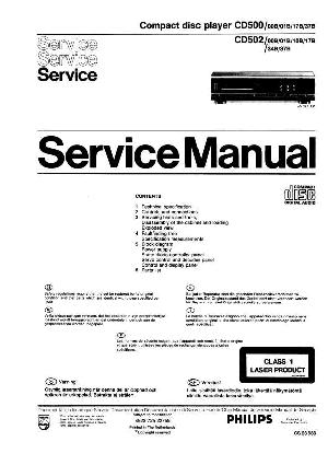 Сервисная инструкция Philips CD-502 ― Manual-Shop.ru
