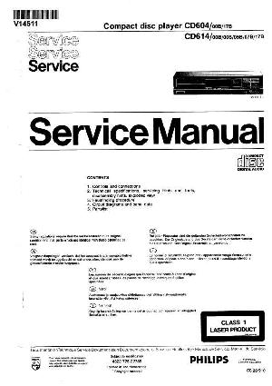 Сервисная инструкция Philips CD-604, CD-614 ― Manual-Shop.ru