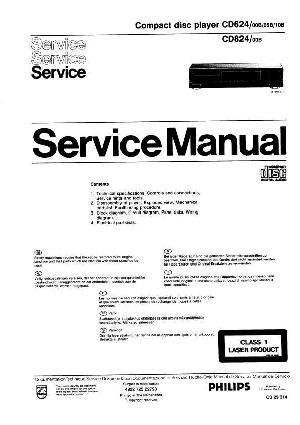 Сервисная инструкция Philips CD-624, CD-824 ― Manual-Shop.ru