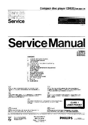Сервисная инструкция Philips CD-630 ― Manual-Shop.ru