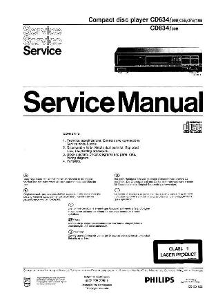 Сервисная инструкция Philips CD-634, CD-834 ― Manual-Shop.ru