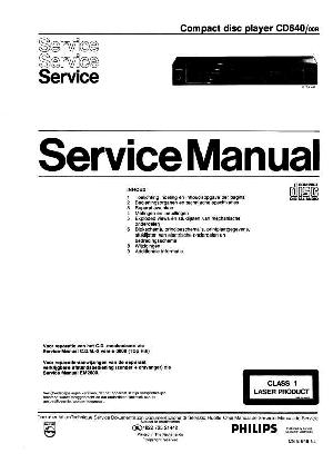 Сервисная инструкция Philips CD-640 ― Manual-Shop.ru