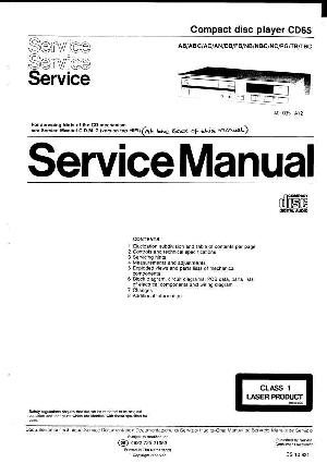 Сервисная инструкция Philips CD-65 ― Manual-Shop.ru