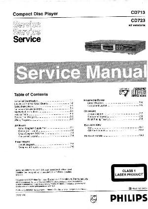 Сервисная инструкция Philips CD-713, CD-723 ― Manual-Shop.ru