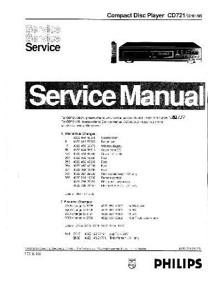 Сервисная инструкция Philips CD-721 ― Manual-Shop.ru