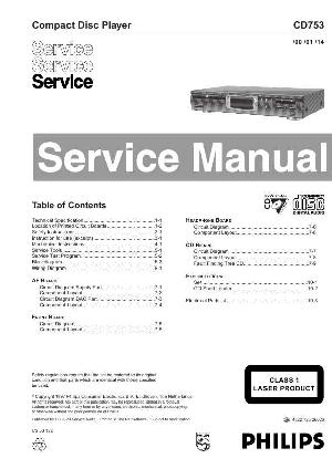 Сервисная инструкция Philips CD-753 ― Manual-Shop.ru