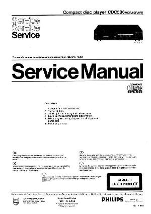Сервисная инструкция Philips CDC-586 ― Manual-Shop.ru