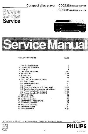 Сервисная инструкция Philips CDC-925, CDC-935 ― Manual-Shop.ru