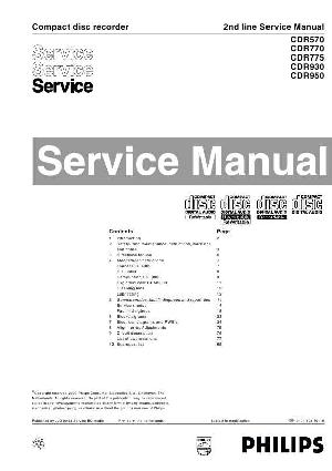 Сервисная инструкция Philips CDR-570, CDR-770, CDR-775, CDR-930, CDR-950  ― Manual-Shop.ru
