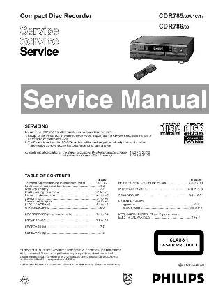 Сервисная инструкция Philips CDR-785, CDR-786 ― Manual-Shop.ru